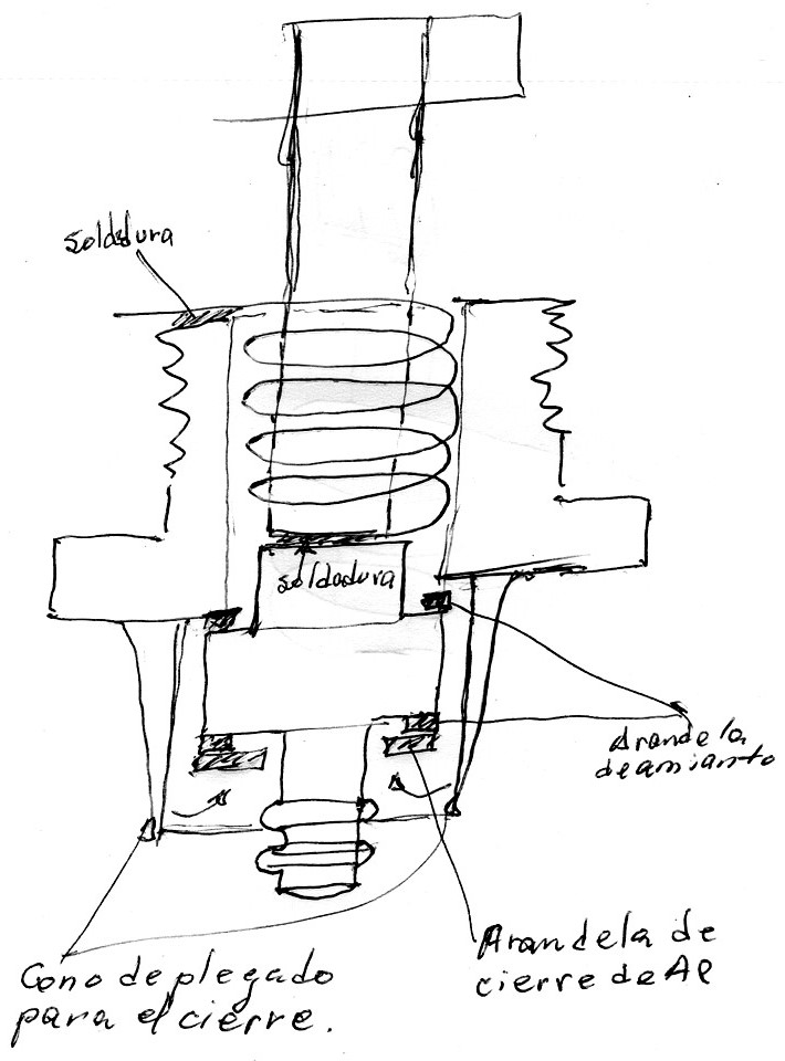 Croquis de la bujía Glow Plug